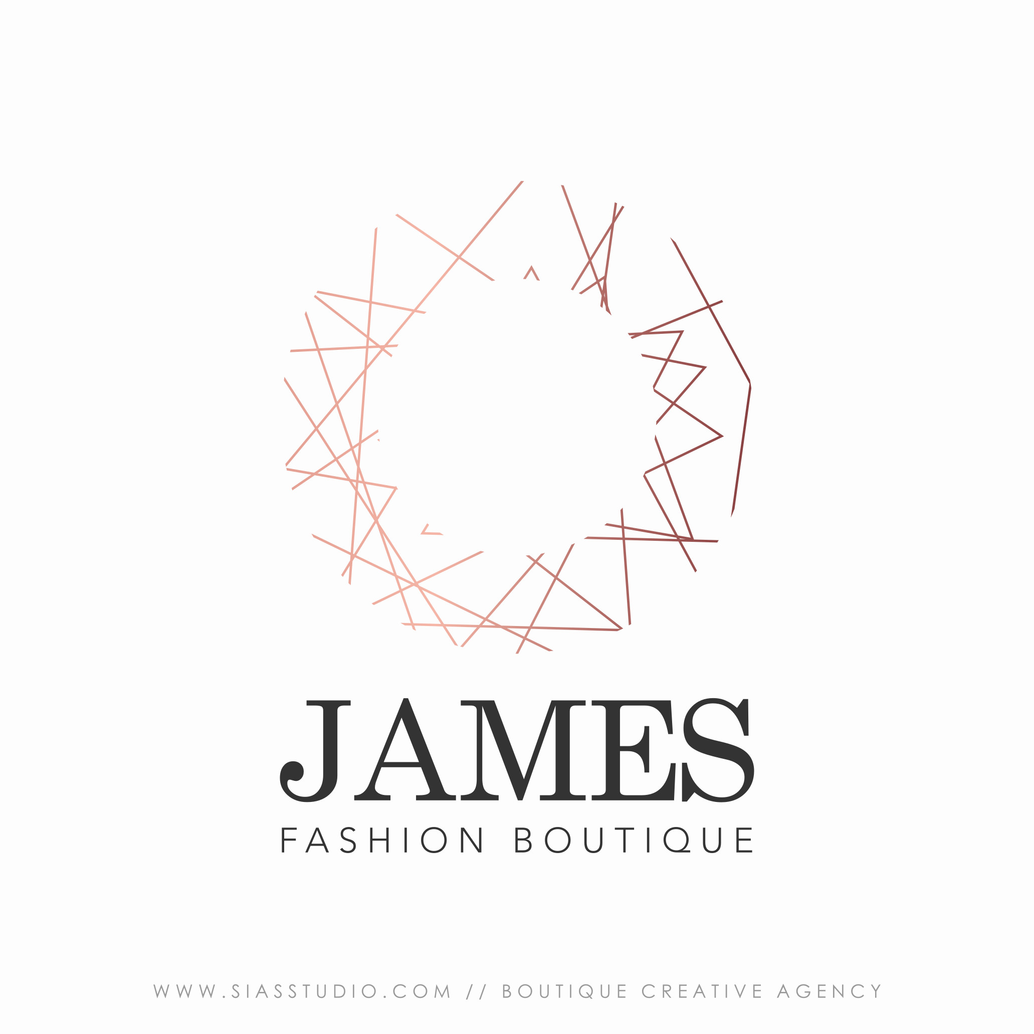 James - Circular and modern logo design with lines - Sias Studio