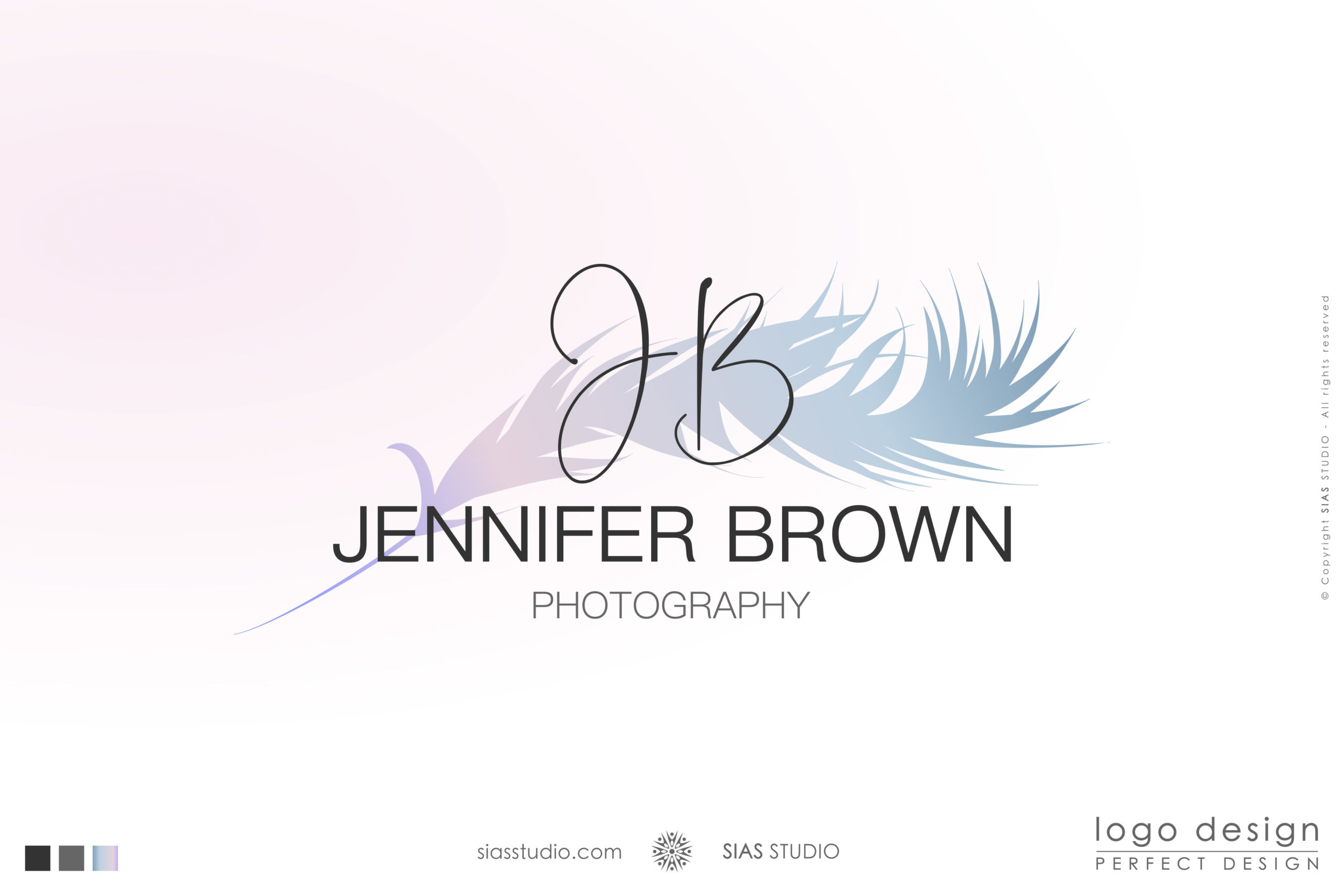 Premade Logo Design Jennifer Brown Design With Feather
