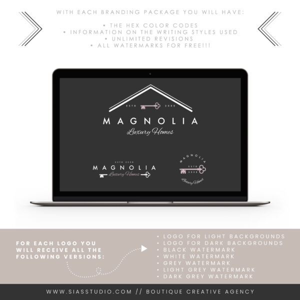 Sias Studio - Magnolia Branding package dark background