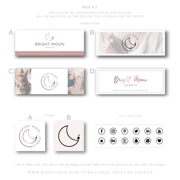 Sias Studio - Bright Moon Branding package Web Kit