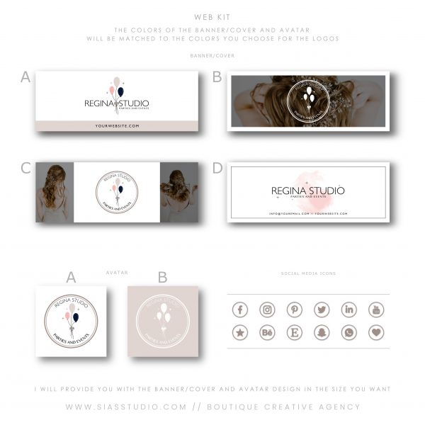Sias Studio - Regina Studio Branding package Web Kit