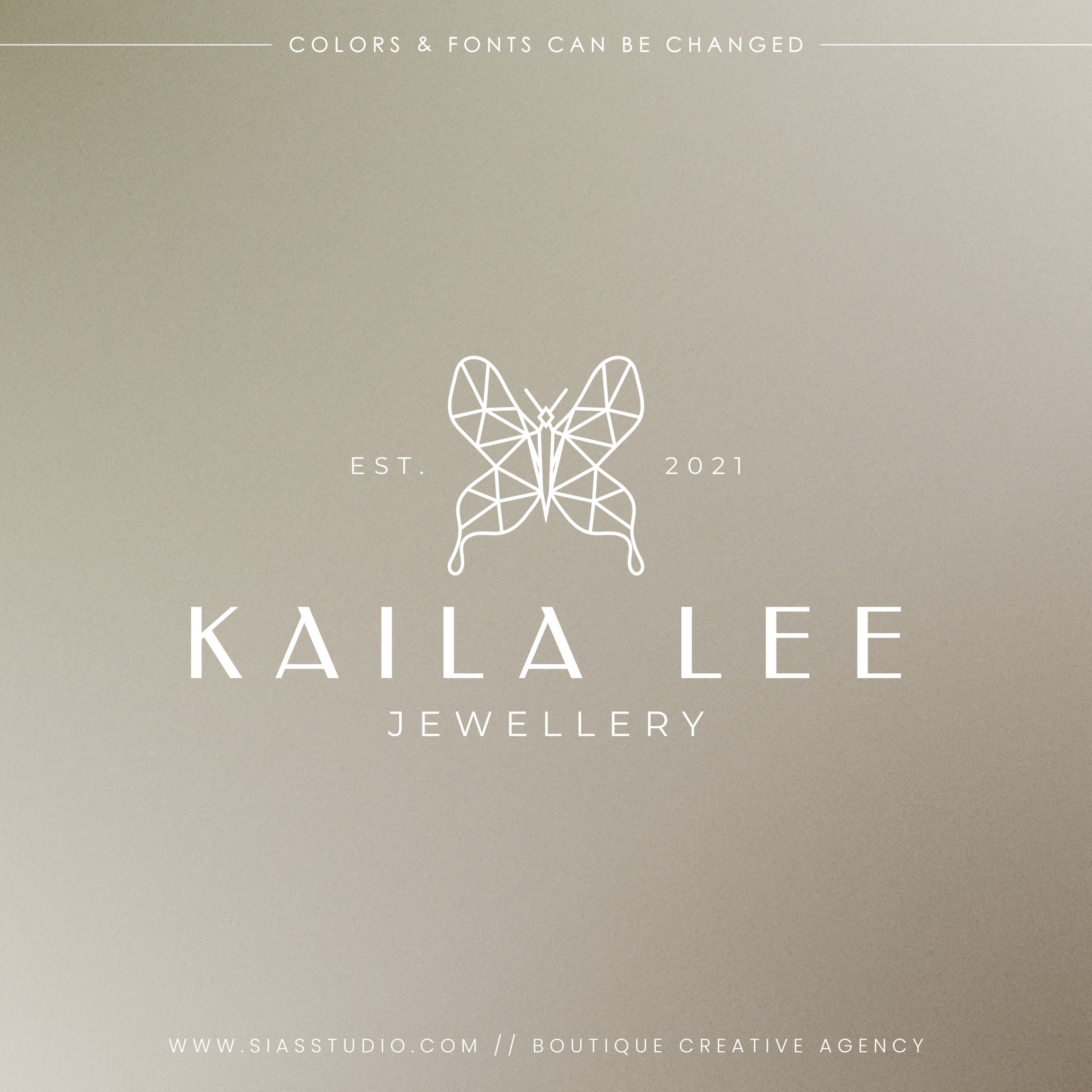 Kaila Lee - Logo design with butterfly - Sias Studio
