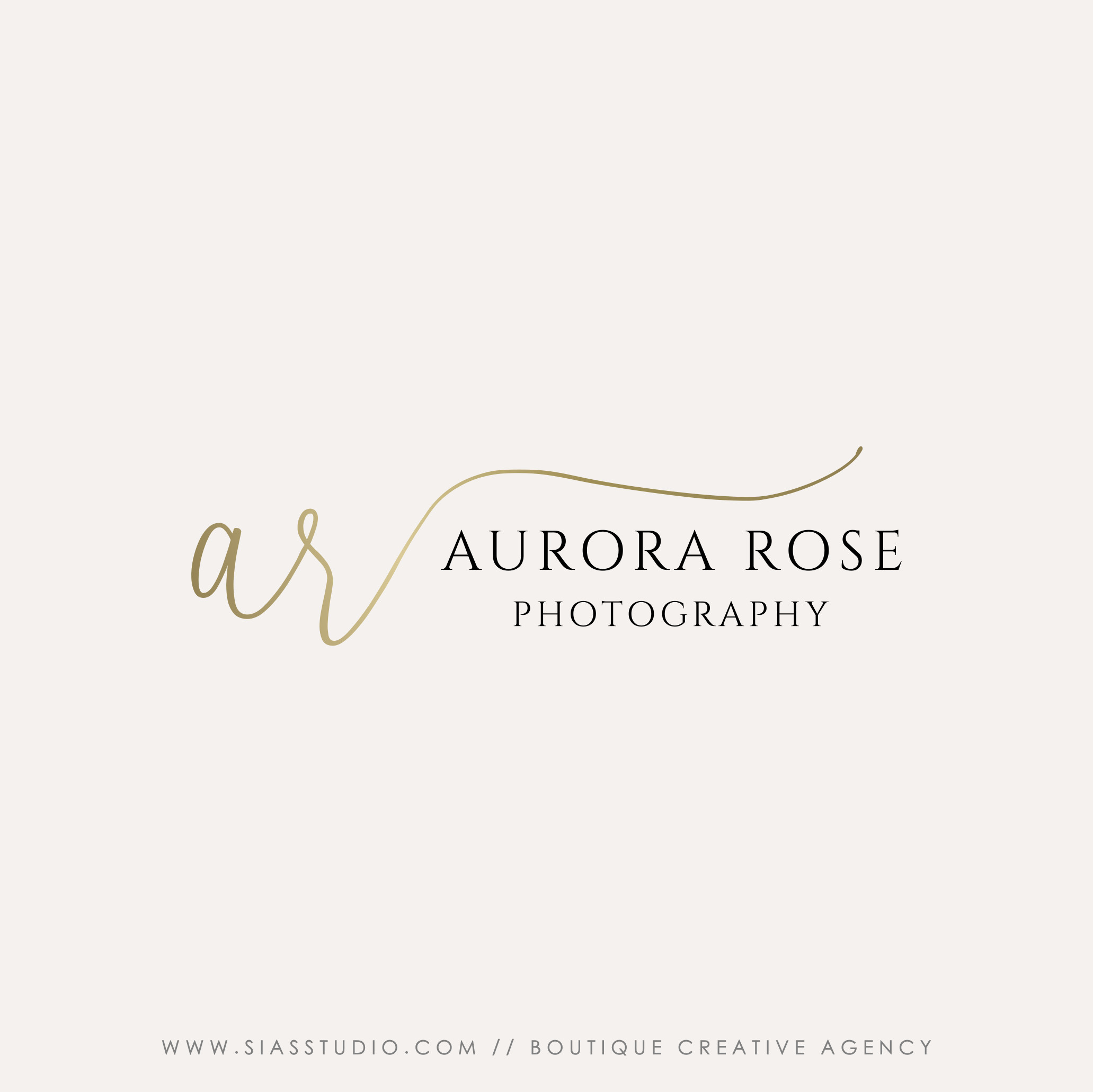 Aurora Rose - Photography logo design with initials - Sias Studio