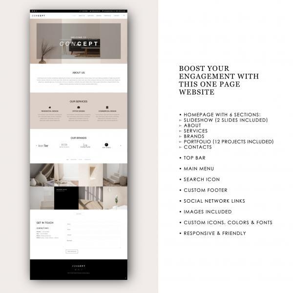 Concept - One Page WordPress website