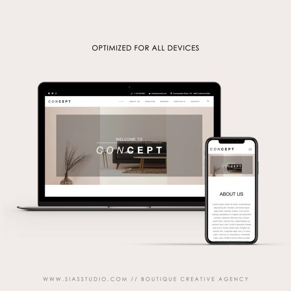Concept - One Page WordPress website
