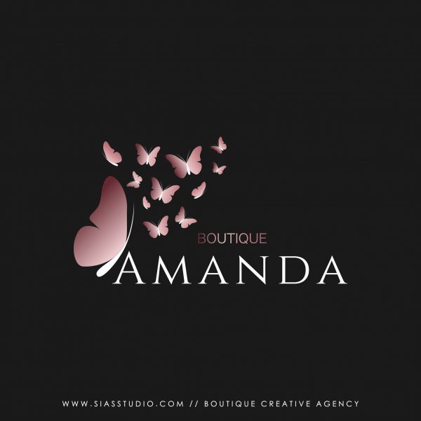 Amanda - Logo design con farfalle