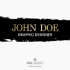 Pacchetto di branding "John Doe" Design con pennellata nera