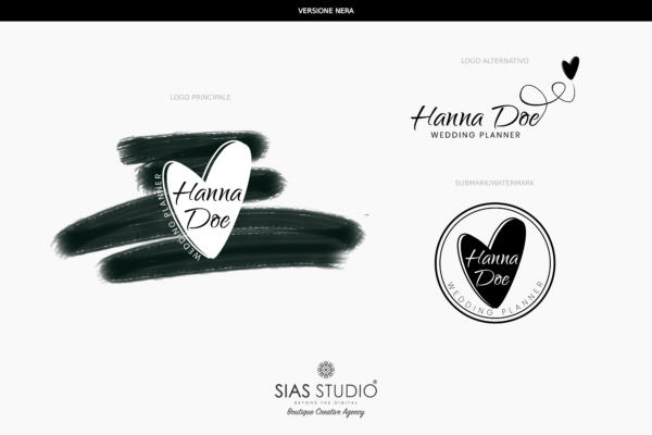 Design 4 - Versione nera Hanna Doe Design con cuore