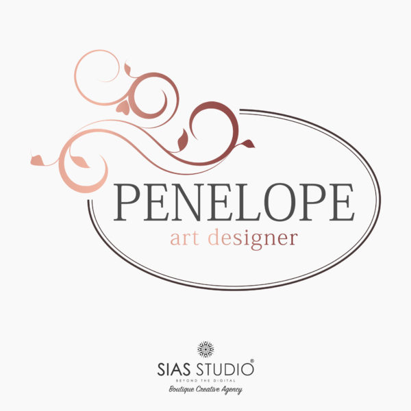 Pacchetto di branding "Penelope" Design fiorito con cornice