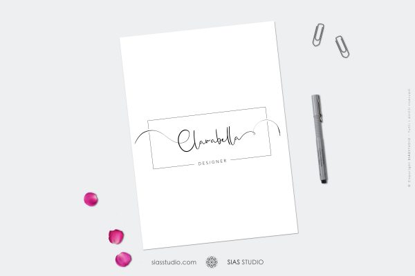 Anteprima 2 - Logo design Clarabella Design minimalista in stile calligrafico