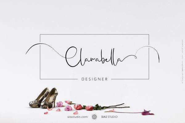Anteprima - Logo design Clarabella Design minimalista in stile calligrafico