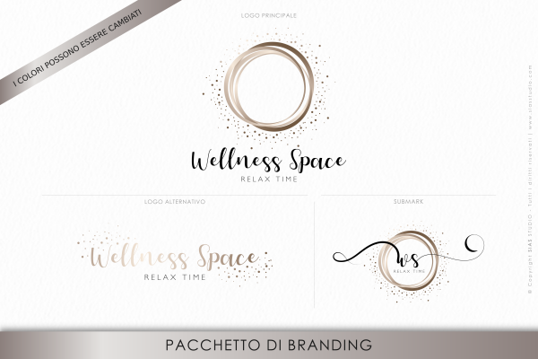 Pacchetto di branding precostruito "Wellness Space", Design elegante con cerchi