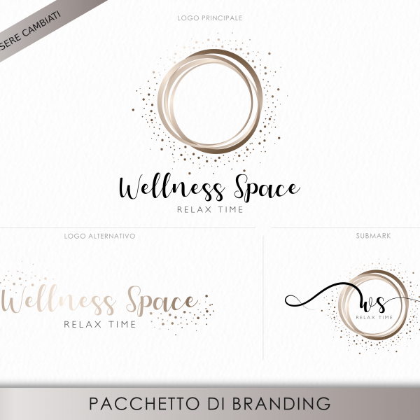 Pacchetto di branding precostruito "Wellness Space", Design elegante con cerchi