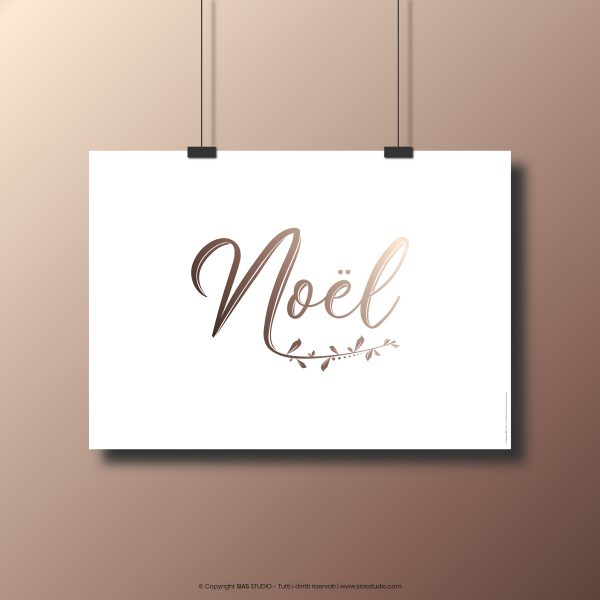 Poster stampabile con elegante scritta Noël - Anteprima 3