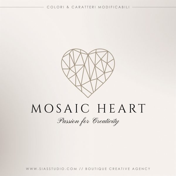 Mosaic Heart - Logo design