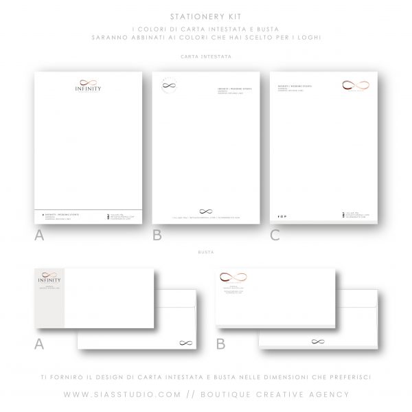 Sias Studio - Infinity Pacchetto di branding Stationery kit