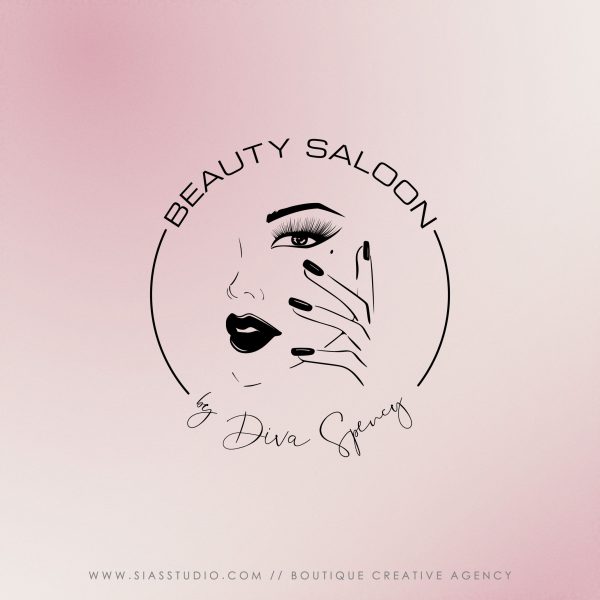Beauty Saloon - Logo design circolare