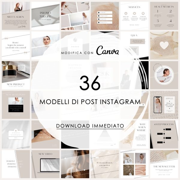 36 modelli di post Instagram • Collezione elegante