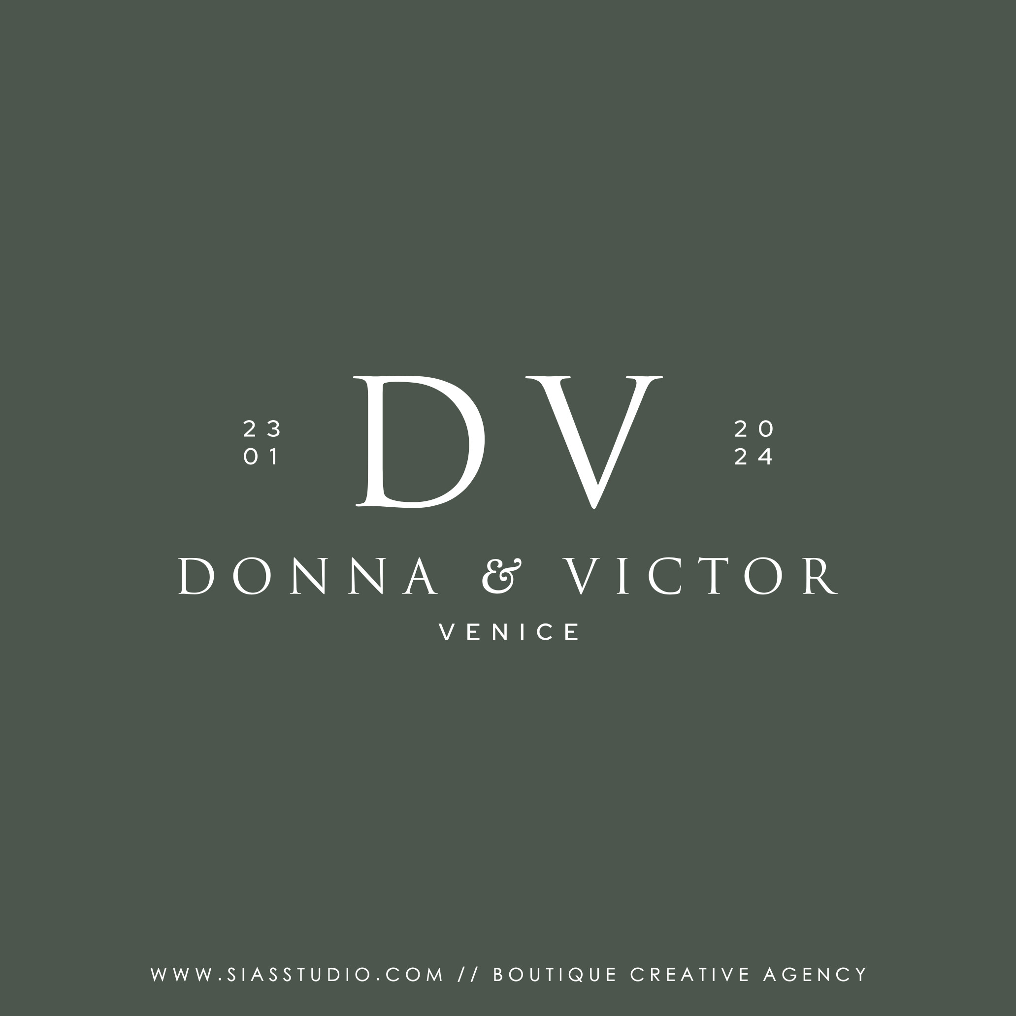 Donna & Victor - Logo design di matrimonio