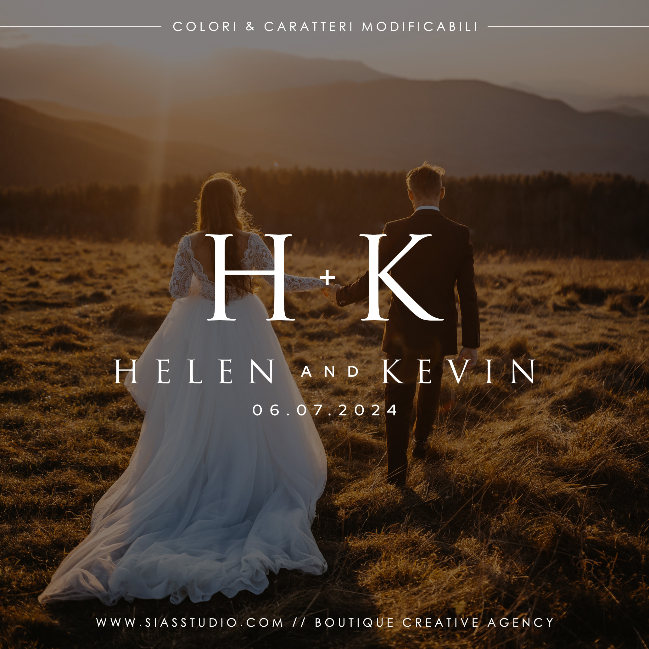 Helen & Kevin - Logo design di matrimonio