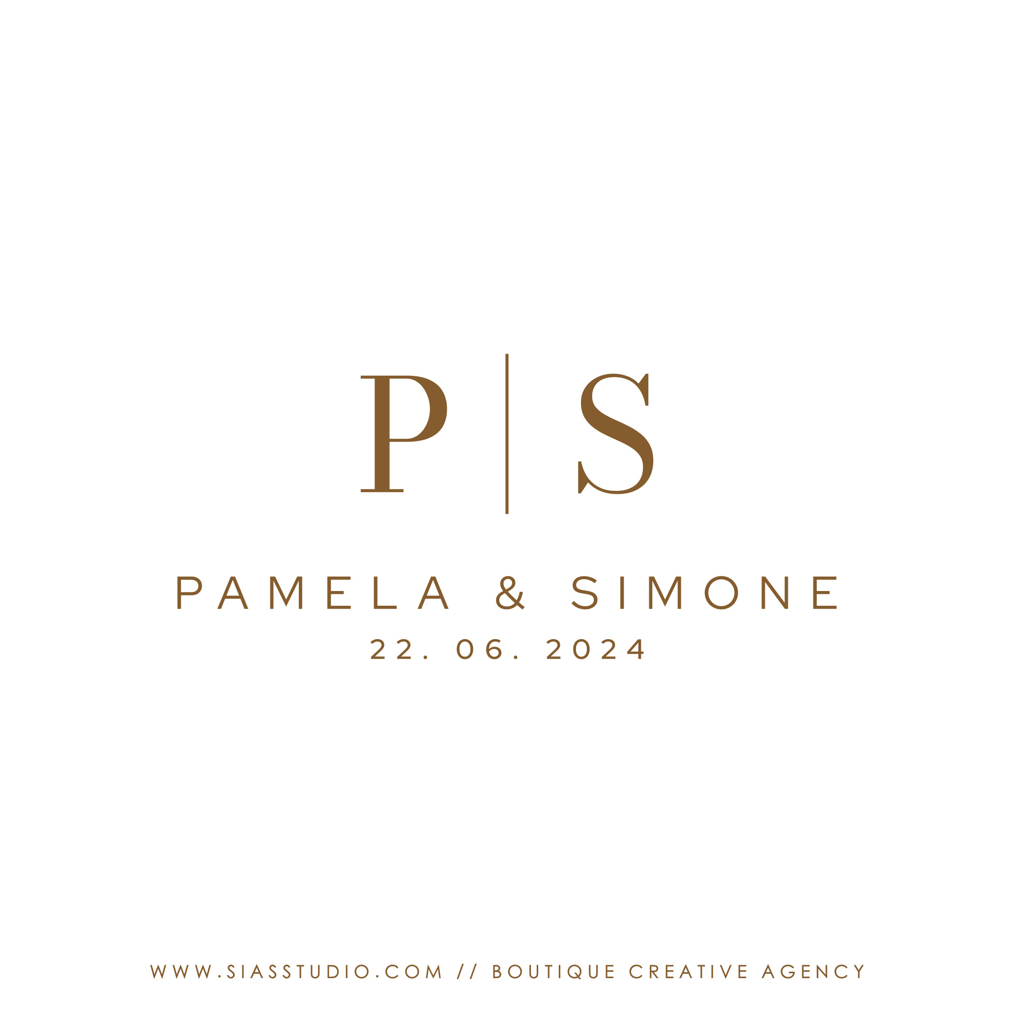 Pamela & Simone - Logo design di matrimonio