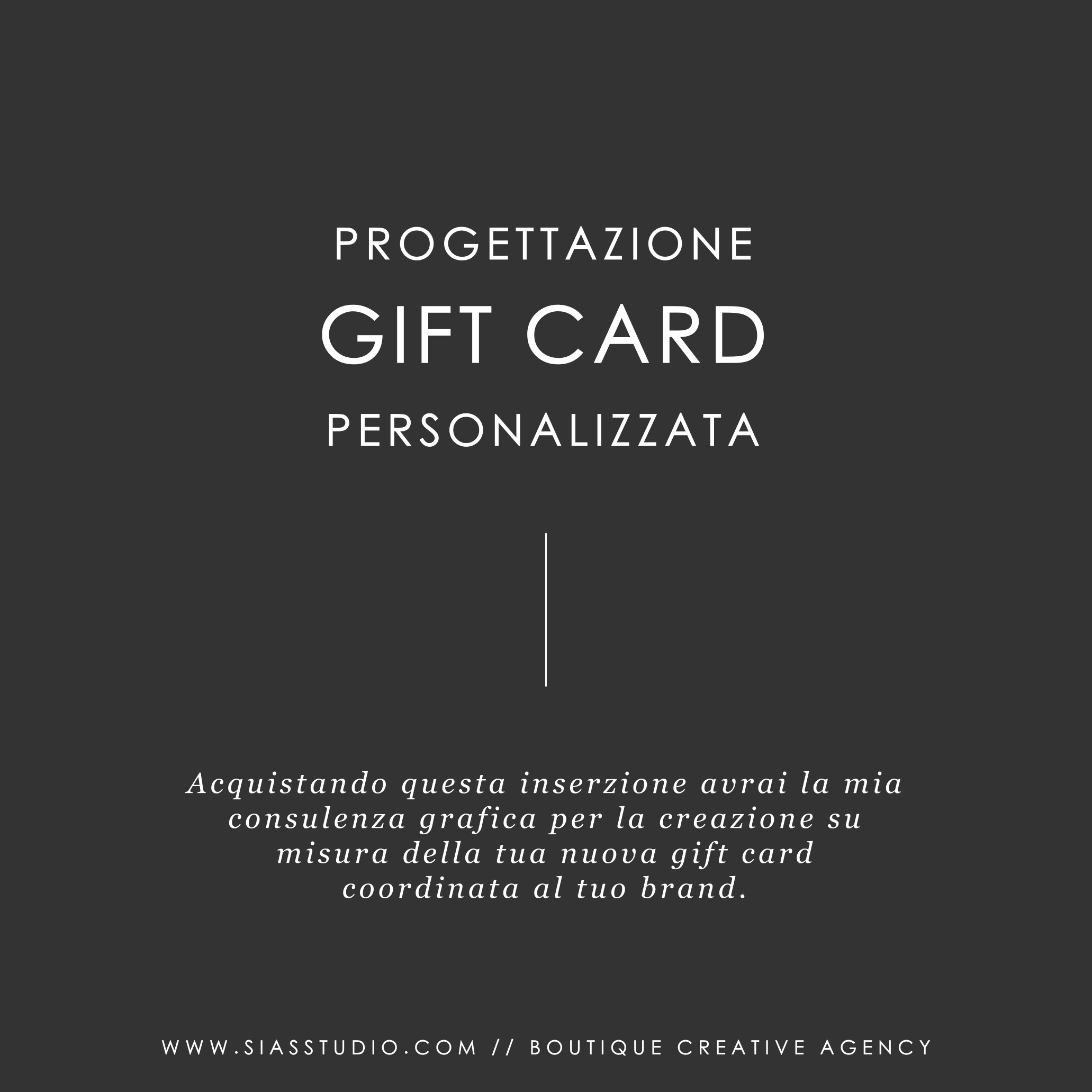 Progettazione Gift Card Personalizzata