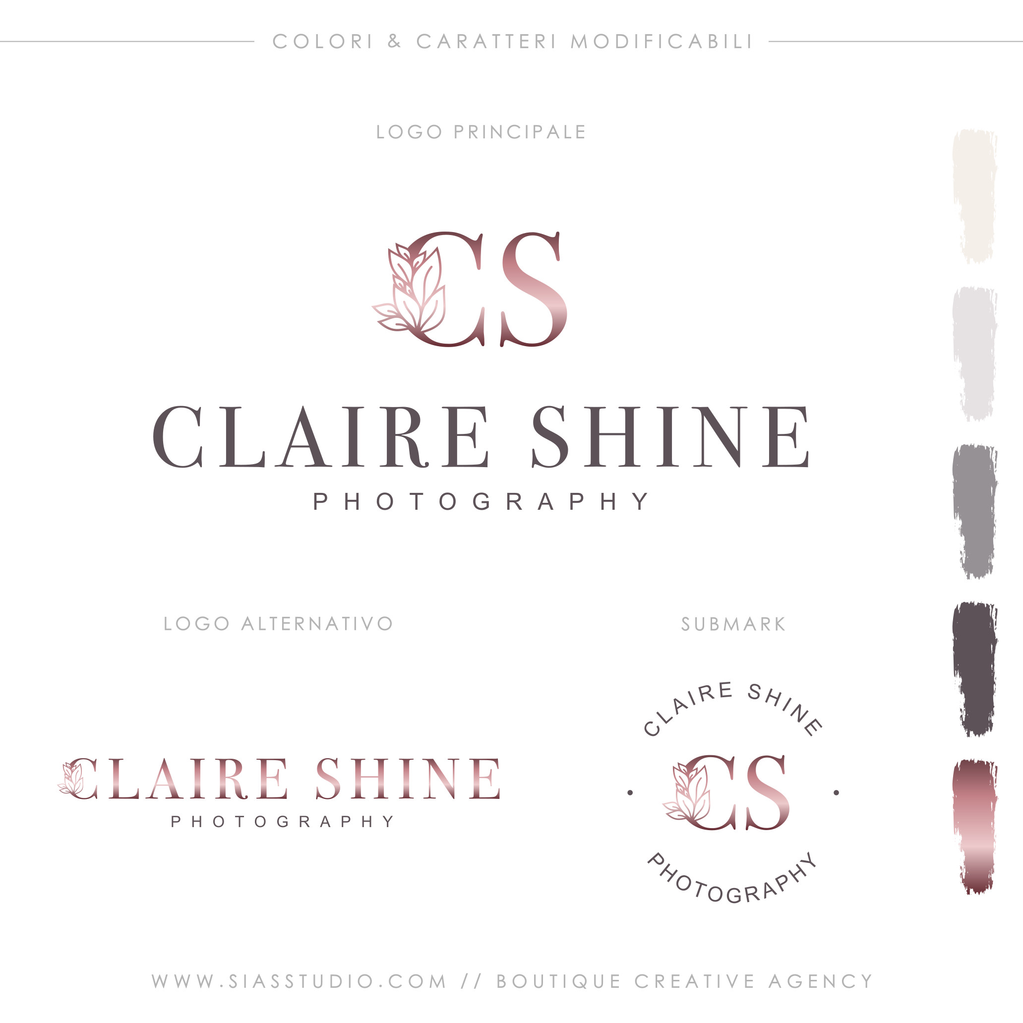 Claire Shine - Pacchetto di branding