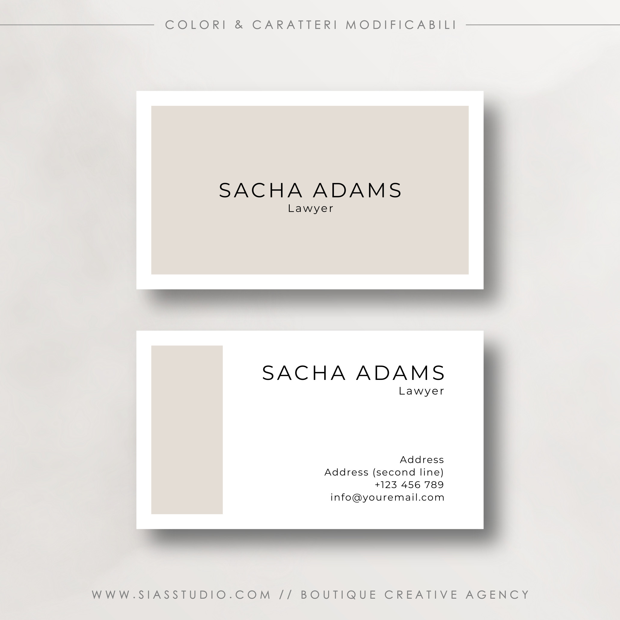 Sacha Adams - Biglietto da visita