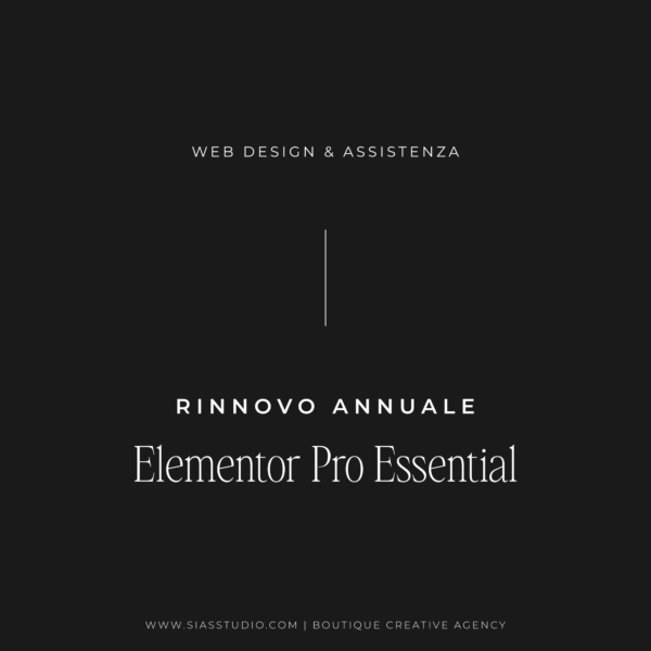 Rinnovo annuale Elementor Pro Essential